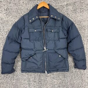 Vintage 70s Mighty Mac Jacket Mens Medium Blue Goose Down Puffer Coat USA Made